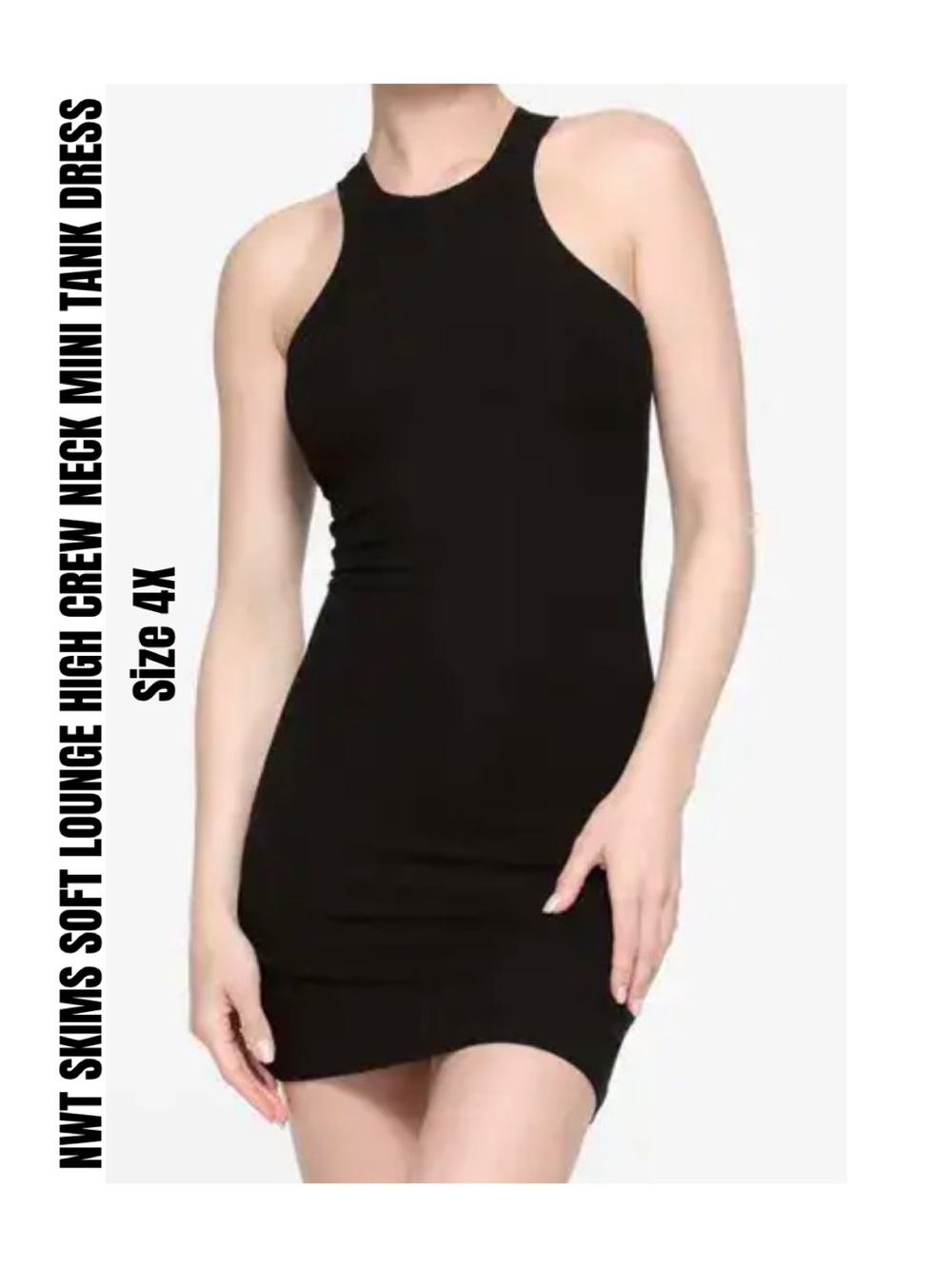 SKIMS SOFT LOUNGE HIGH CREW NECK MINI TANK DRESS Size 4X